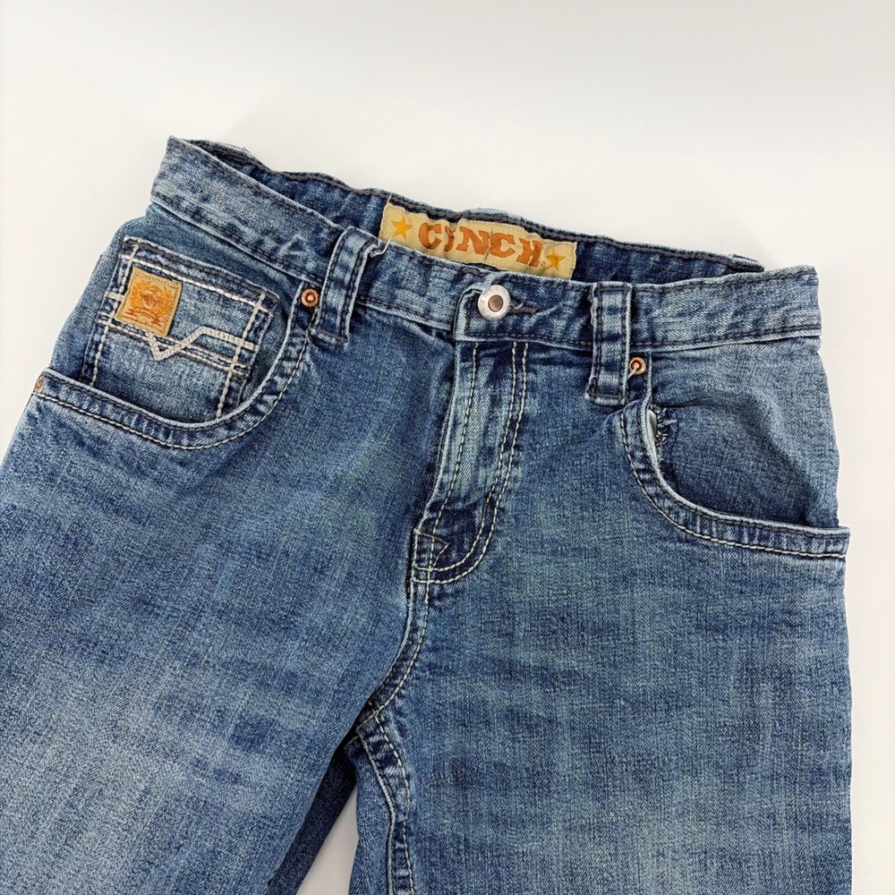 Cinch Slim Straight Leg Jeans Size 14S Boys Western Denim Blue